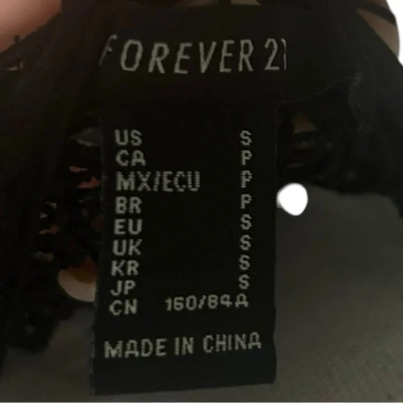 Forever 21 Black Mesh Cropped Top - Picture 6 of 7